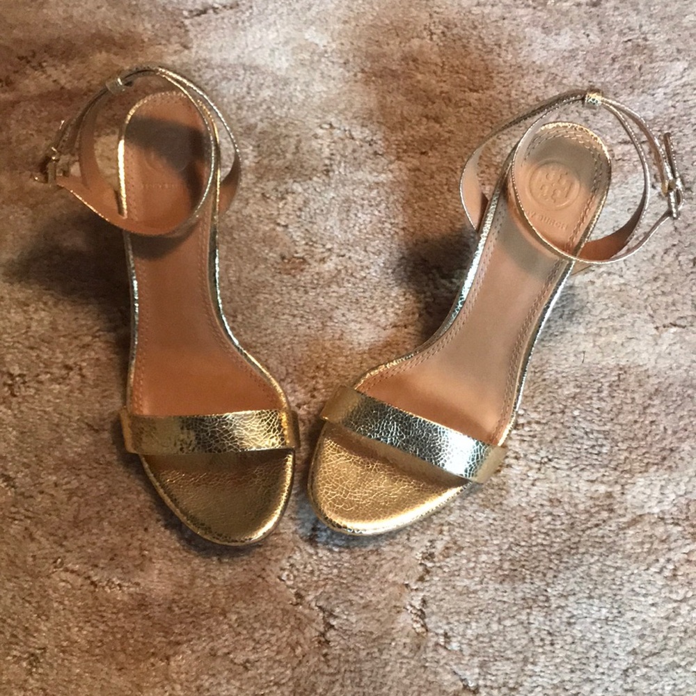 Tory Burch Gold Heels
